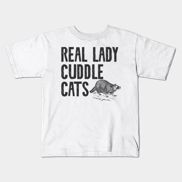 Real Lady Cuddle Cats Kids T-Shirt by Shirts That Bangs